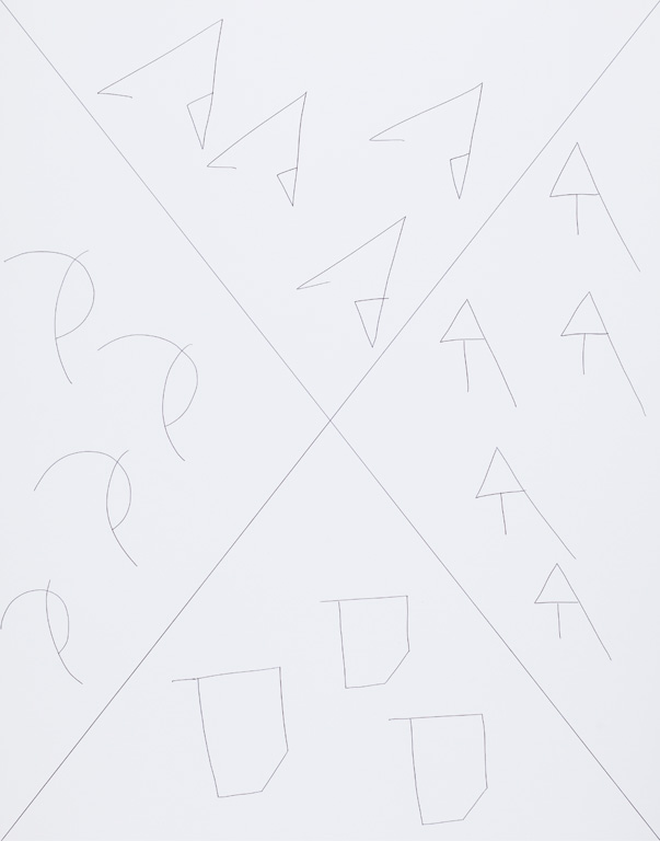 Claude Closky, ‘X (b),’ 2015, black ballpoint pen on paper, 65 x 51 cm.